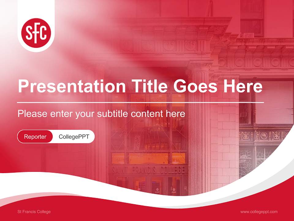 St Francis College Lecture Sharing and Networking Event PPT Template4:3 ratio PPT effect preview image4