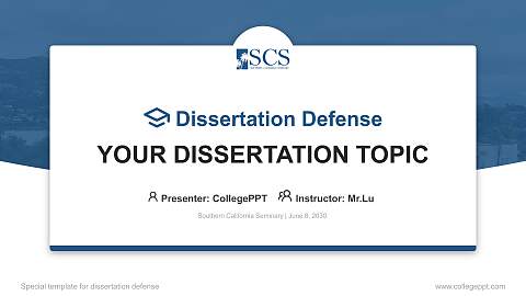 Southern California Seminary Graduation Thesis Defense PPT Template