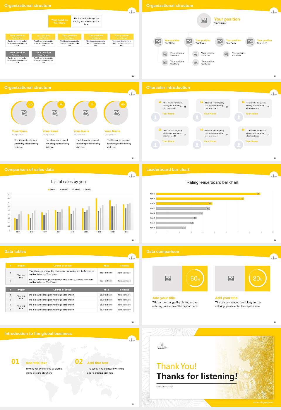 Southwestern University Academic Presentation/Research Findings Report PPT Template16:9 ratio PPT effect preview image4