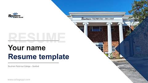 Southern Technical College – Sanford Resume PPT Template