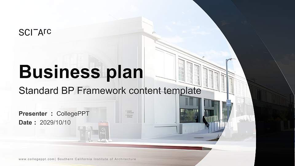 Southern California Institute of Architecture Competition/Entrepreneurship Contest PPT Template16:9 ratio PPT effect preview image