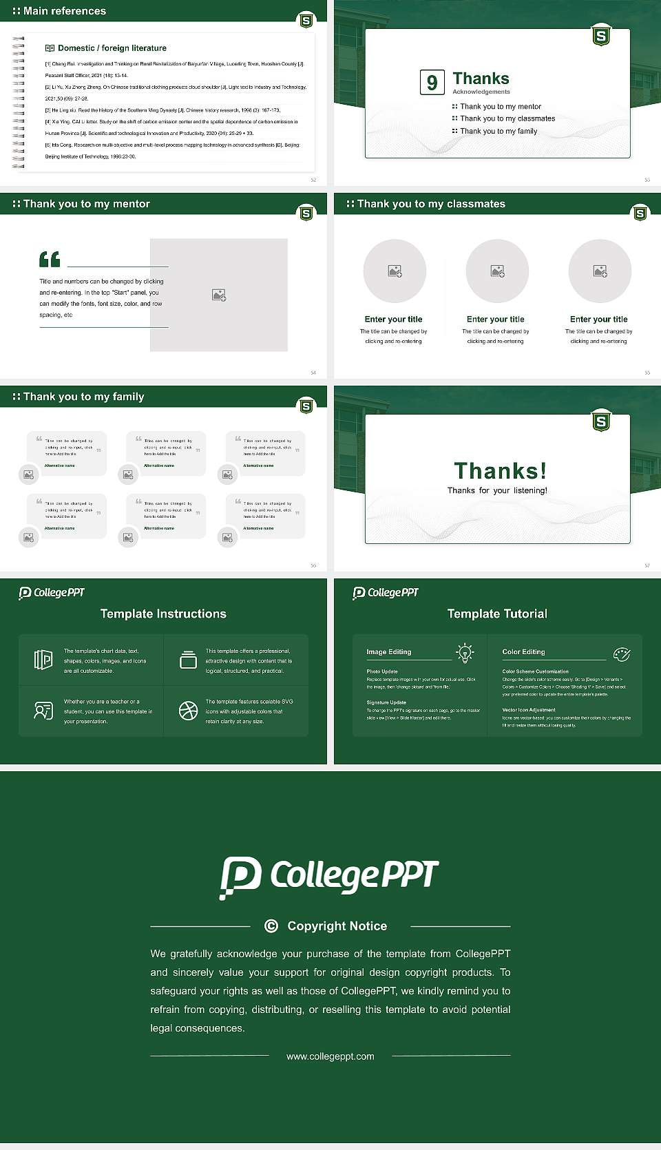 Southeastern Louisiana University Graduation Thesis Defense PPT Template16:9 ratio PPT effect preview image7