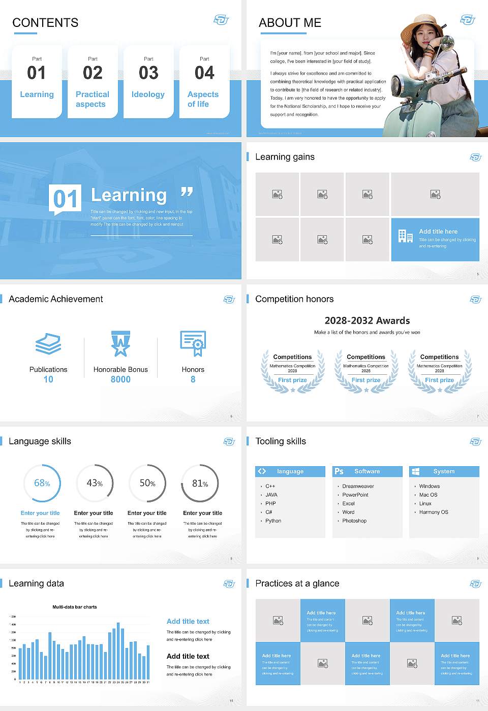 Southern University and a & M College National Scholarship Defense PPT Template16:9 ratio PPT effect preview image2