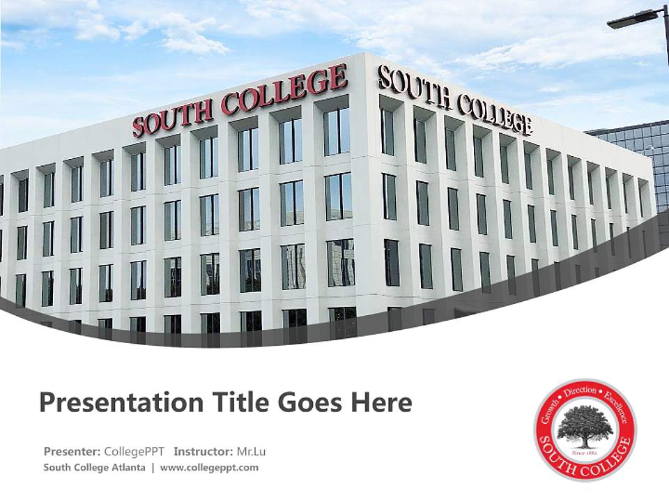 South College Atlanta Course/Courseware Creation PPT Template4:3 ratio PPT effect preview image5
