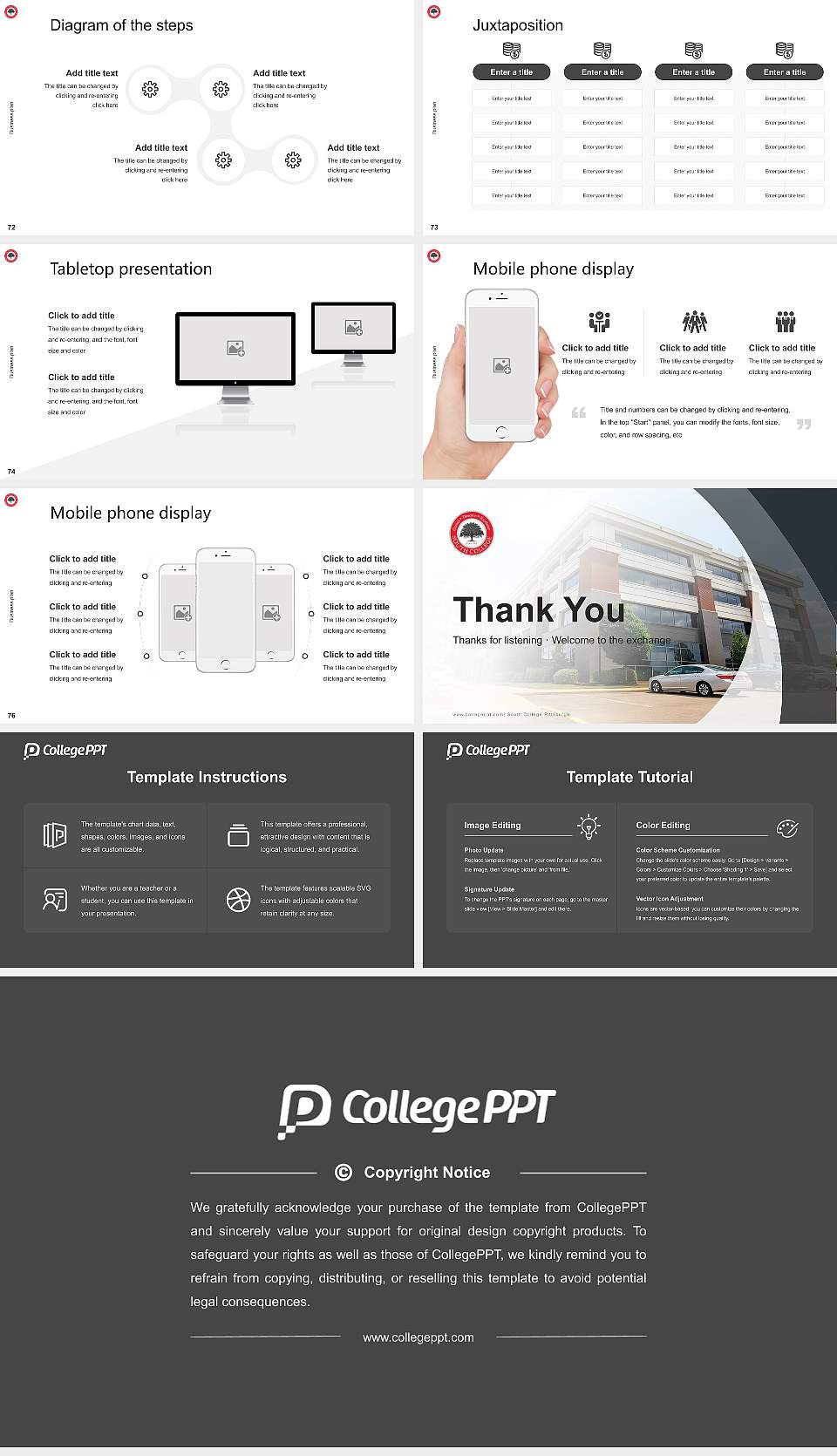 South College Pittsburgh Competition/Entrepreneurship Contest PPT Template16:9 ratio PPT effect preview image9