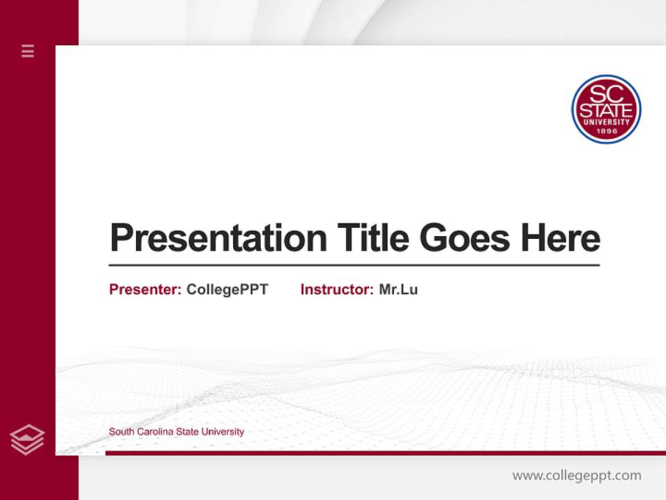 South Carolina State University Thesis Proposal/Graduation Defense PPT Template4:3 ratio PPT effect preview image5