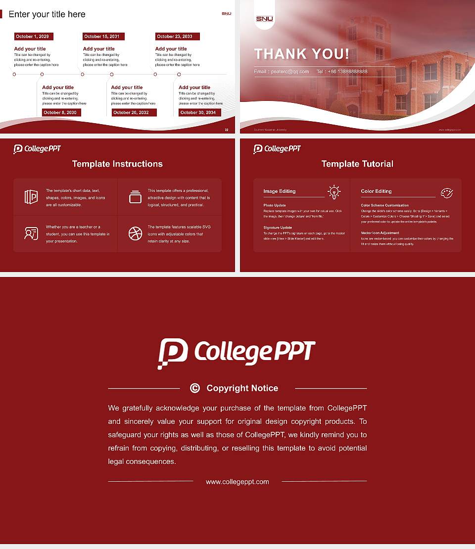 Southern Nazarene University Lecture Sharing and Networking Event PPT Template16:9 ratio PPT effect preview image4