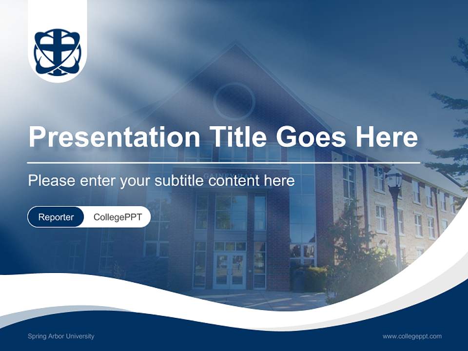 Spring Arbor University Lecture Sharing and Networking Event PPT Template4:3 ratio PPT effect preview image4