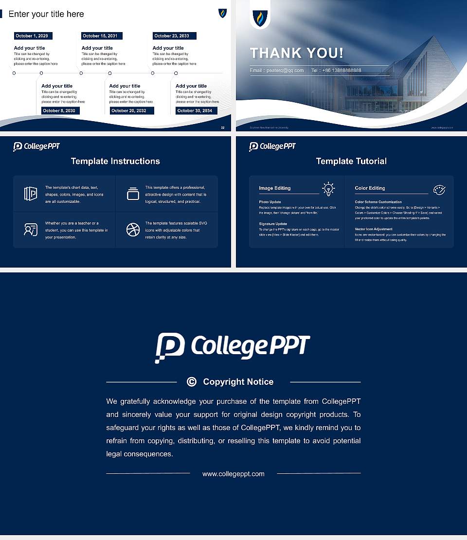 Southern New Hampshire University Lecture Sharing and Networking Event PPT Template16:9 ratio PPT effect preview image4