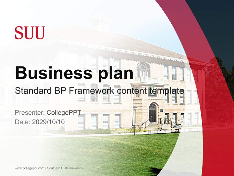 Southern Utah University Competition/Entrepreneurship Contest PPT Template4:3 ratio PPT effect preview image9