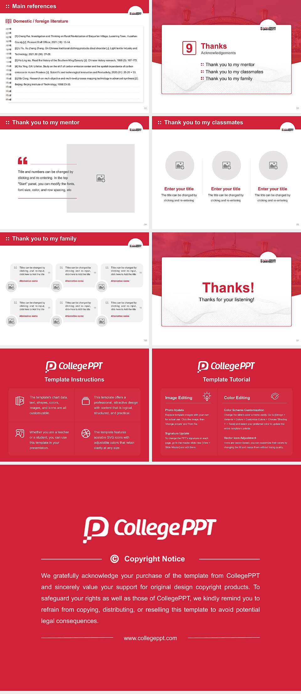 Southern Oregon University Graduation Thesis Defense PPT Template4:3 ratio PPT effect preview image7