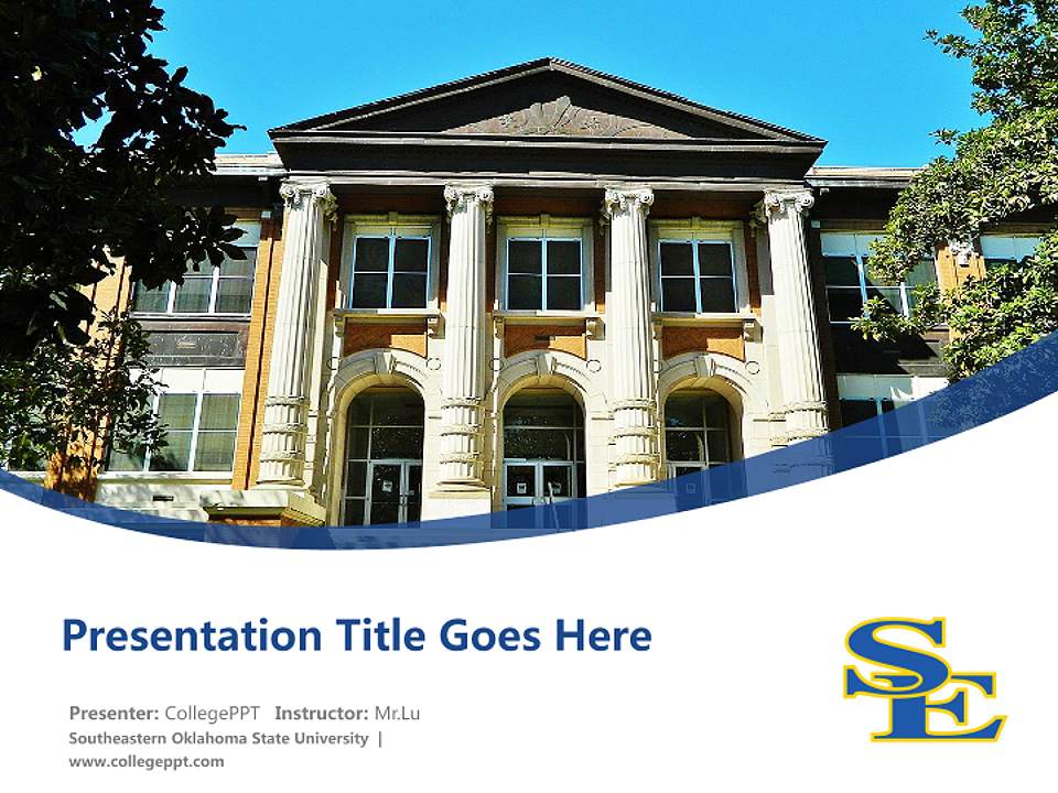 Southeastern Oklahoma State University Course/Courseware Creation PPT Template4:3 ratio PPT effect preview image5