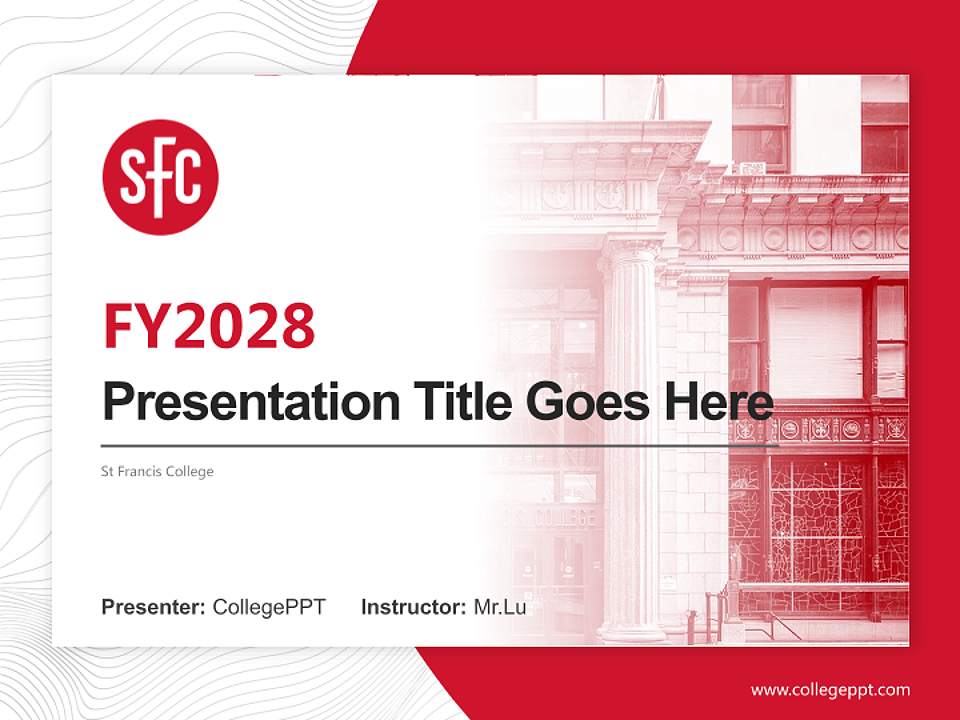 St Francis College Academic Presentation/Research Findings Report PPT Template4:3 ratio PPT effect preview image5