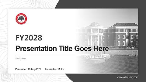 South College Academic Presentation/Research Findings Report PPT Template