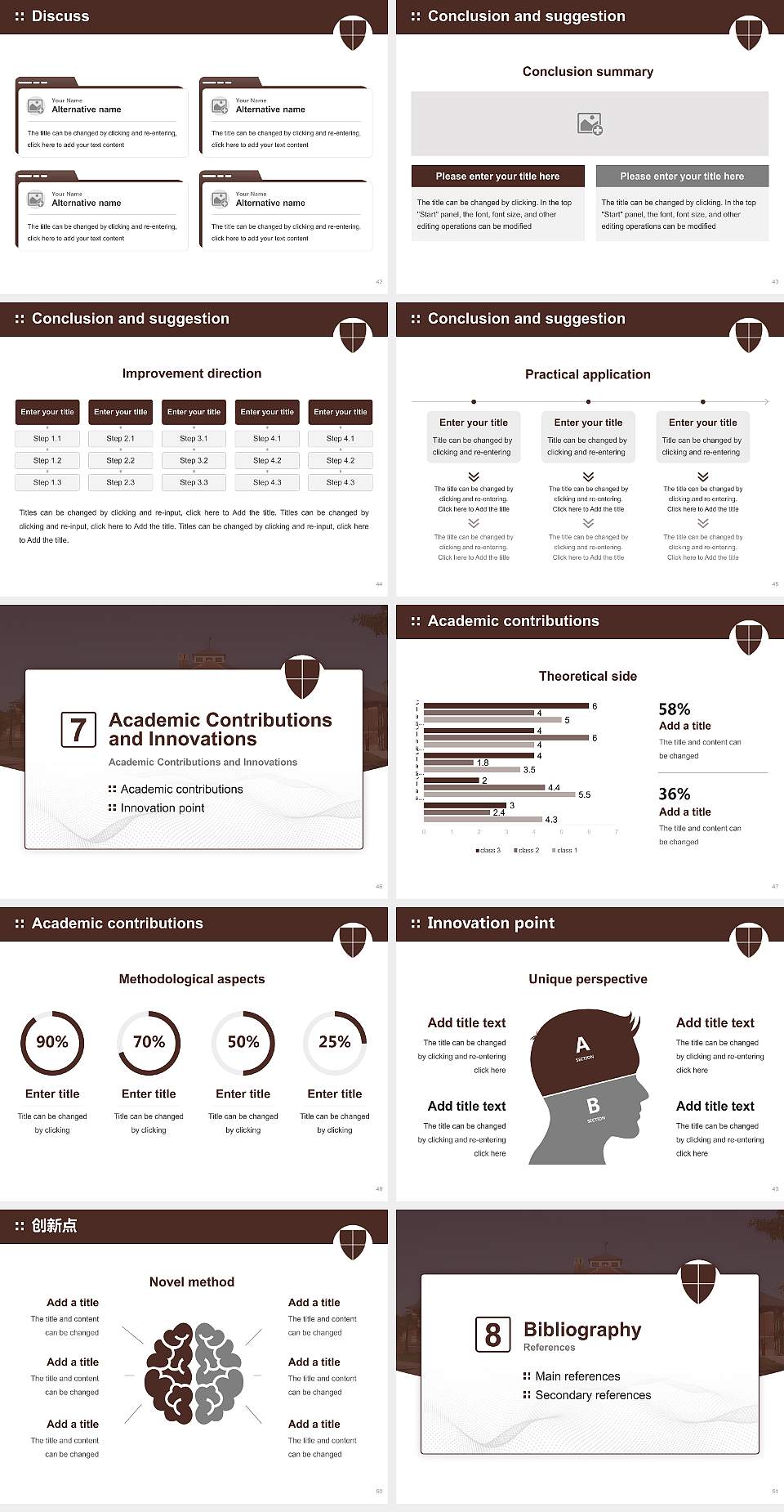 St Lawrence University Graduation Thesis Defense PPT Template4:3 ratio PPT effect preview image6