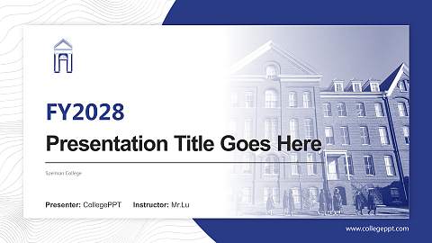 Spelman College Academic Presentation/Research Findings Report PPT Template