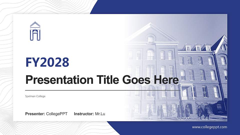 Spelman College Academic Presentation/Research Findings Report PPT Template16:9 ratio PPT effect preview image