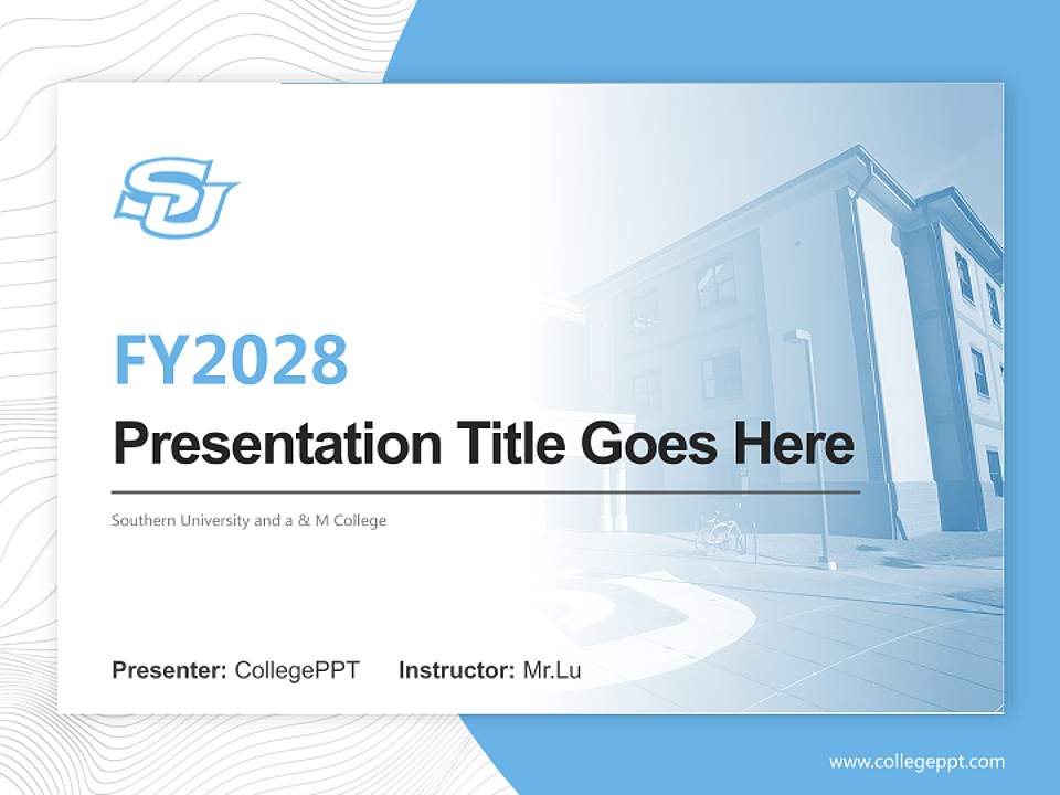 Southern University and a & M College Academic Presentation/Research Findings Report PPT Template4:3 ratio PPT effect preview image5