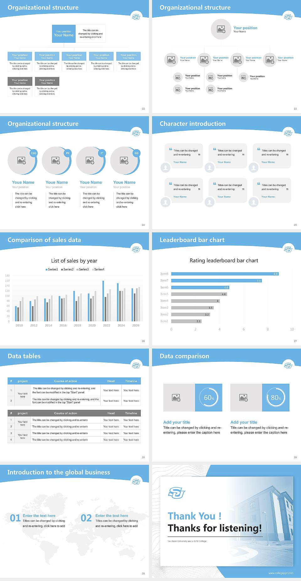 Southern University and a & M College Academic Presentation/Research Findings Report PPT Template4:3 ratio PPT effect preview image4