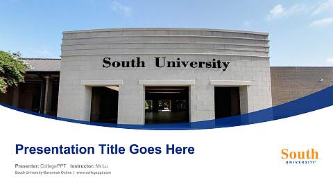 South University-Savannah Online Course/Courseware Creation PPT Template