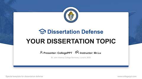 St. John Vianney College Seminary Graduation Thesis Defense PPT Template