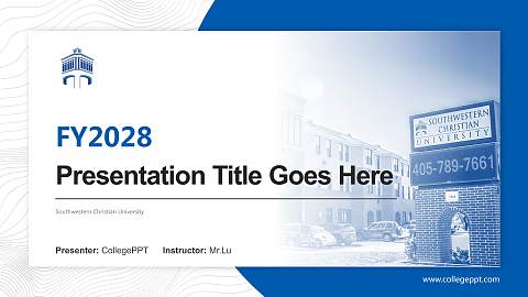Southwestern Christian University Academic Presentation/Research Findings Report PPT Template