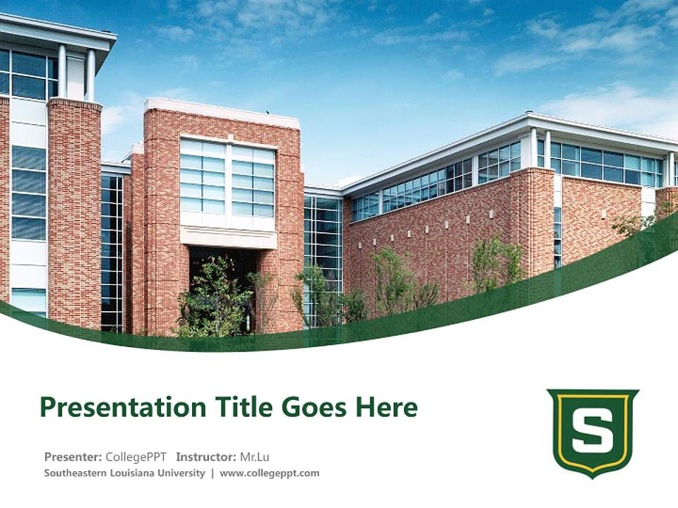 Southeastern Louisiana University Course/Courseware Creation PPT Template4:3 ratio PPT effect preview image5