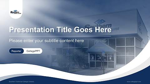Southern Technical College Orlando Lecture Sharing and Networking Event PPT Template