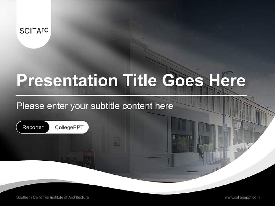 Southern California Institute of Architecture Lecture Sharing and Networking Event PPT Template4:3 ratio PPT effect preview image4