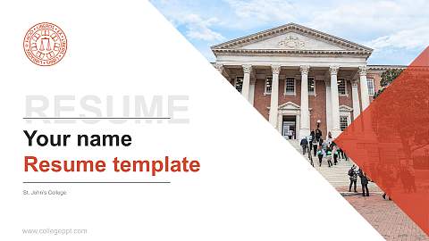 St. John’s College Resume PPT Template