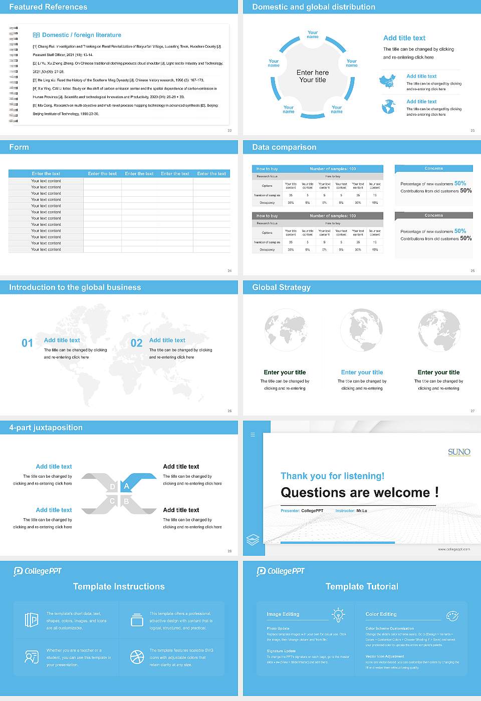 Southern University at New Orleans Thesis Proposal/Graduation Defense PPT Template16:9 ratio PPT effect preview image4