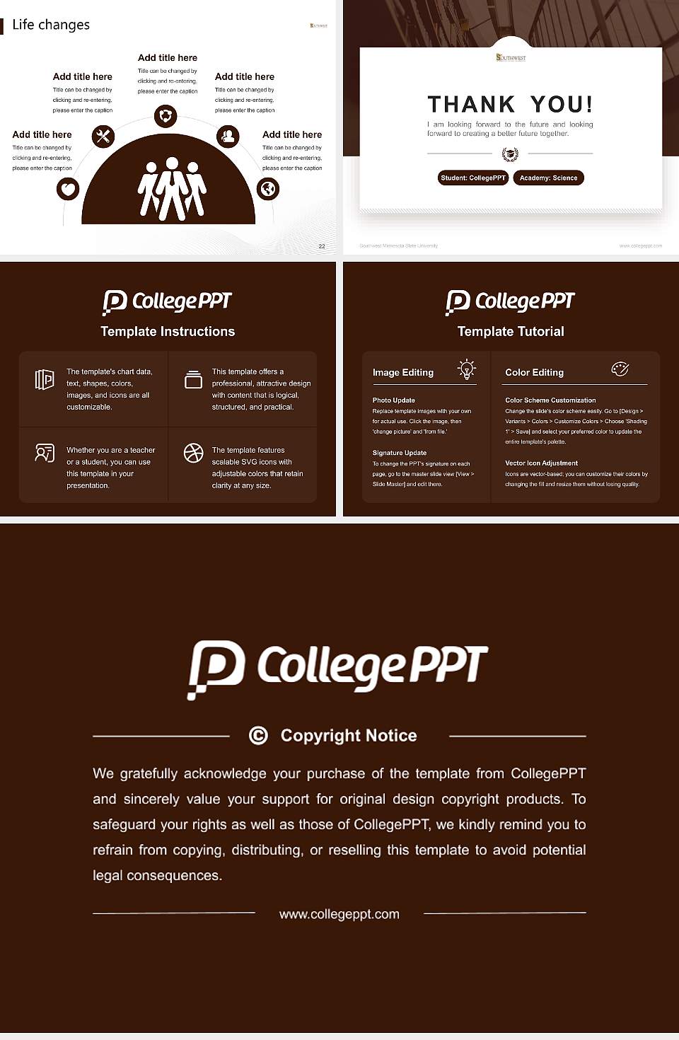 Southwest Minnesota State University National Scholarship Defense PPT Template4:3 ratio PPT effect preview image4
