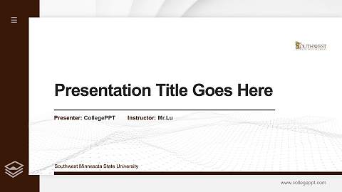Southwest Minnesota State University Thesis Proposal/Graduation Defense PPT Template