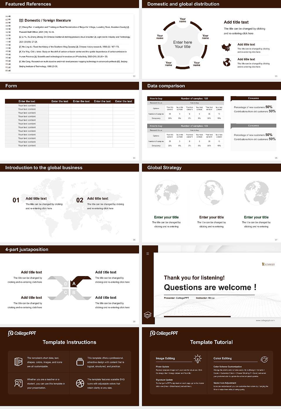 Southwest Minnesota State University Thesis Proposal/Graduation Defense PPT Template16:9 ratio PPT effect preview image4
