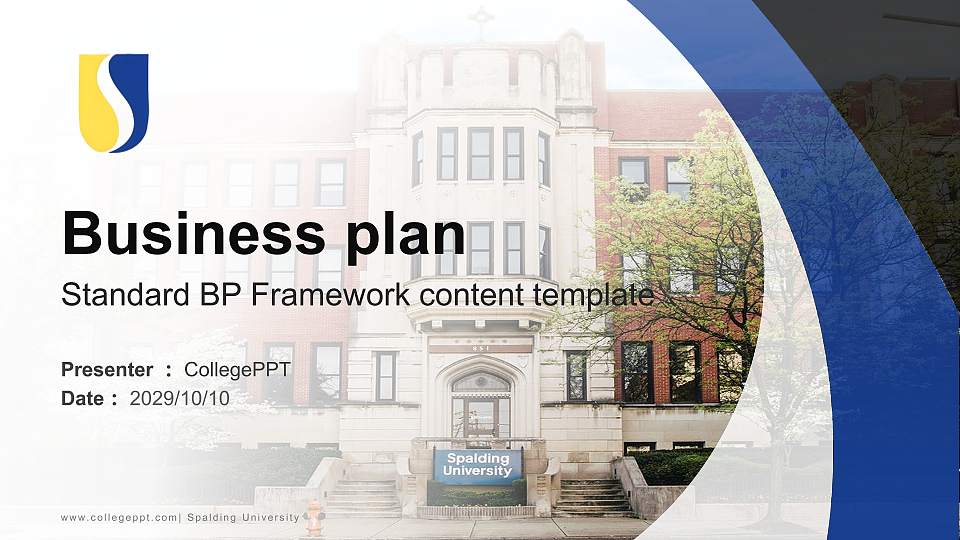 Spalding University Competition/Entrepreneurship Contest PPT Template16:9 ratio PPT effect preview image