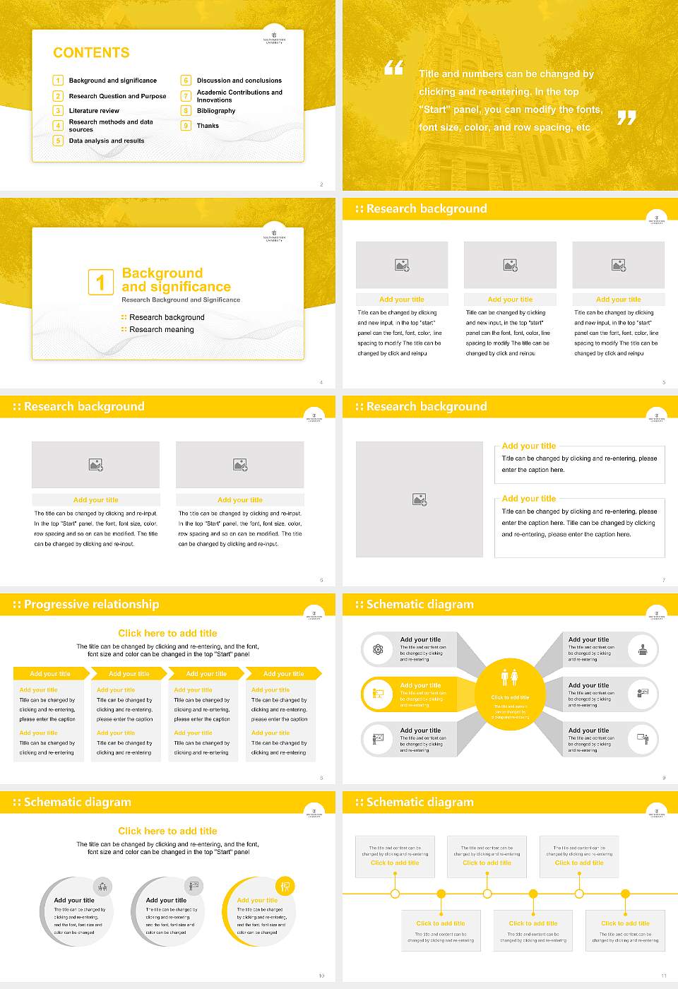 Southwestern University Graduation Thesis Defense PPT Template16:9 ratio PPT effect preview image2