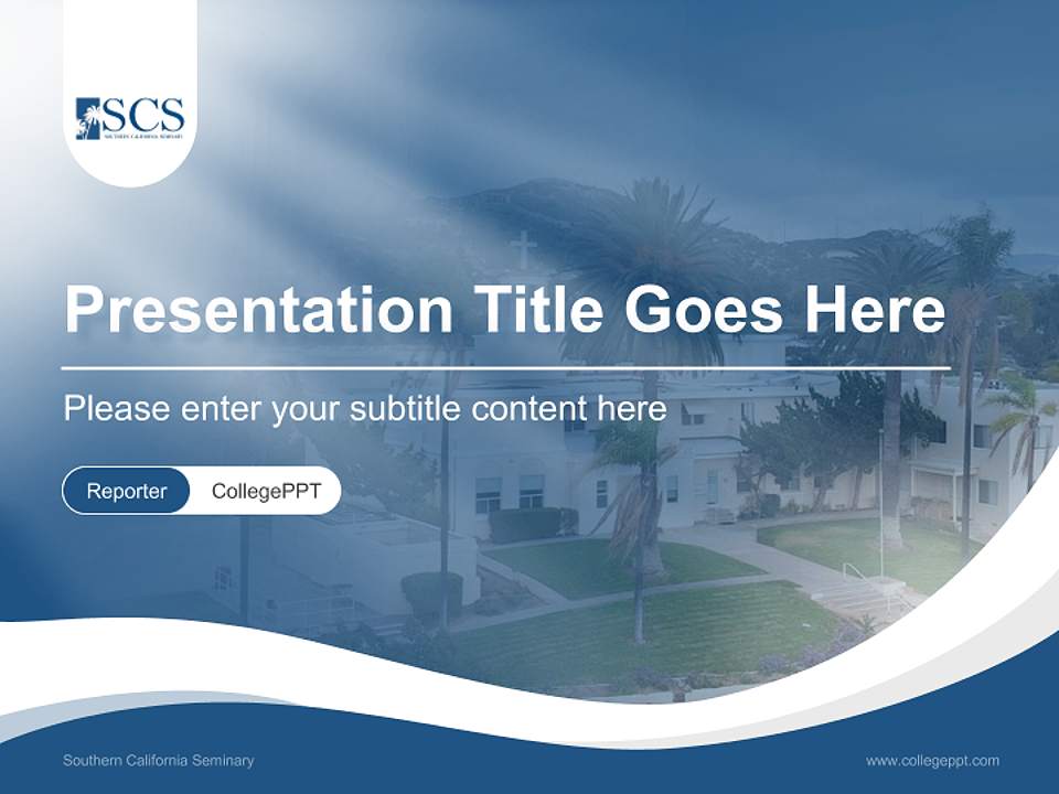 Southern California Seminary Lecture Sharing and Networking Event PPT Template4:3 ratio PPT effect preview image4