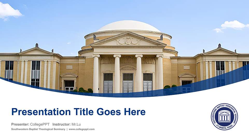 Southwestern Baptist Theological Seminary Course/Courseware Creation PPT Template16:9 ratio PPT effect preview image