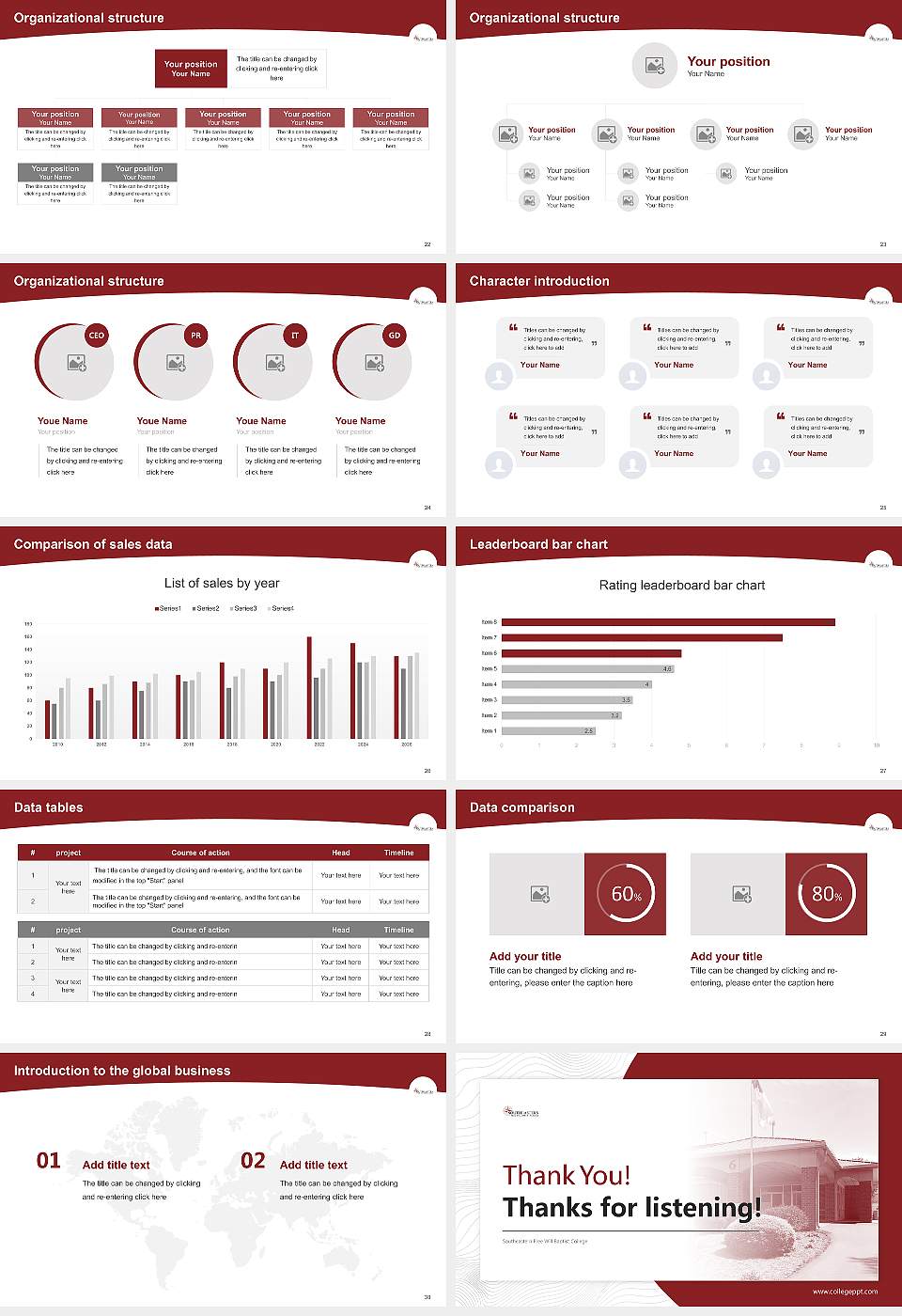 Southeastern Free Will Baptist College Academic Presentation/Research Findings Report PPT Template16:9 ratio PPT effect preview image4