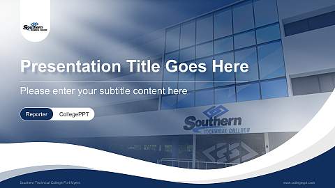 Southern Technical College Fort Myers Lecture Sharing and Networking Event PPT Template