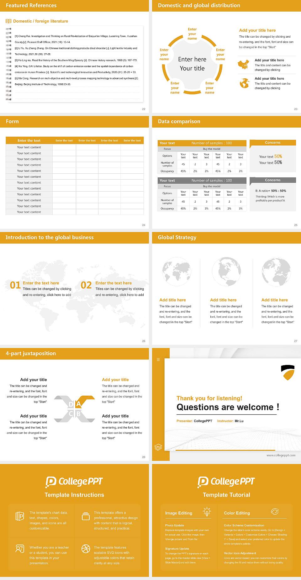 St Olaf College Thesis Proposal/Graduation Defense PPT Template4:3 ratio PPT effect preview image4