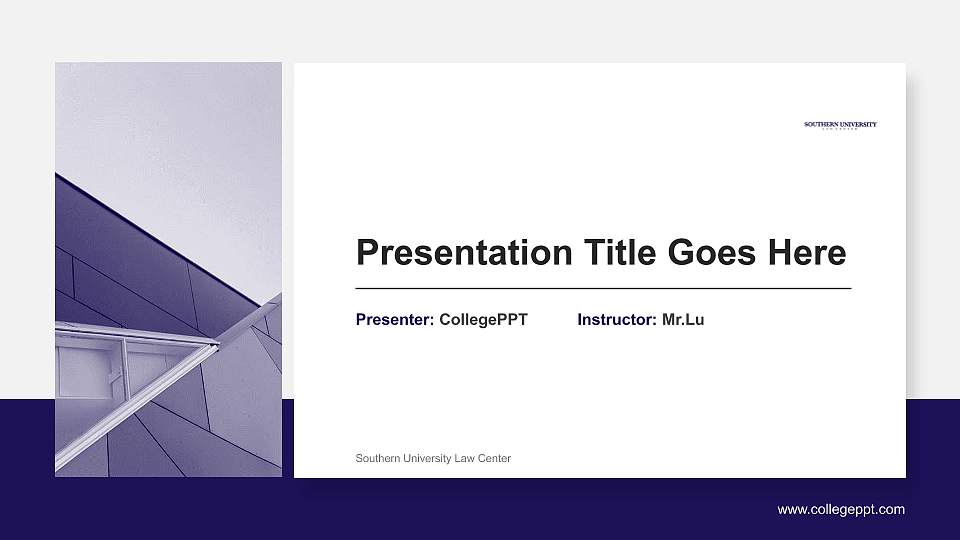 Southern University Law Center General Purpose PPT Template16:9 ratio PPT effect preview image