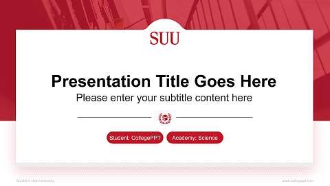 Southern Utah University National Scholarship Defense PPT Template