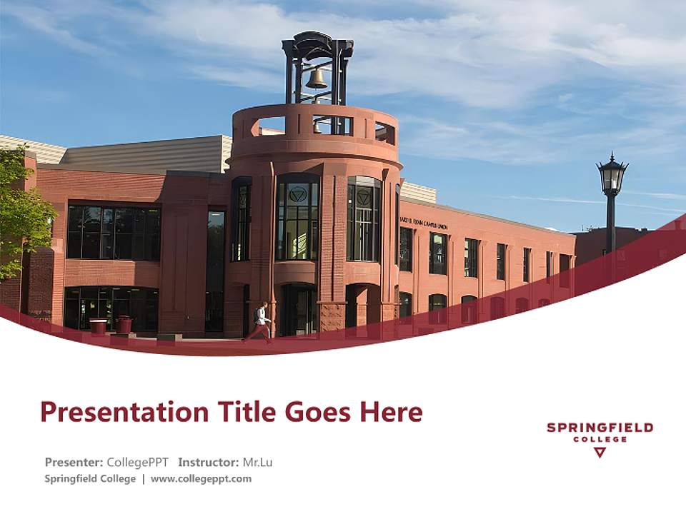Springfield College Course/Courseware Creation PPT Template4:3 ratio PPT effect preview image5