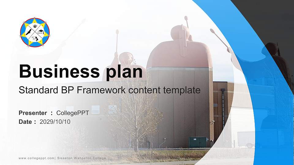 Sisseton Wahpeton College Competition/Entrepreneurship Contest PPT Template16:9 ratio PPT effect preview image