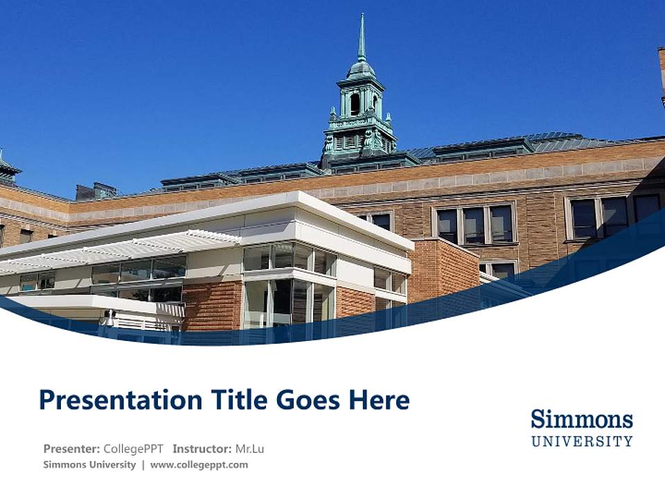 Simmons University Course/Courseware Creation PPT Template4:3 ratio PPT effect preview image5
