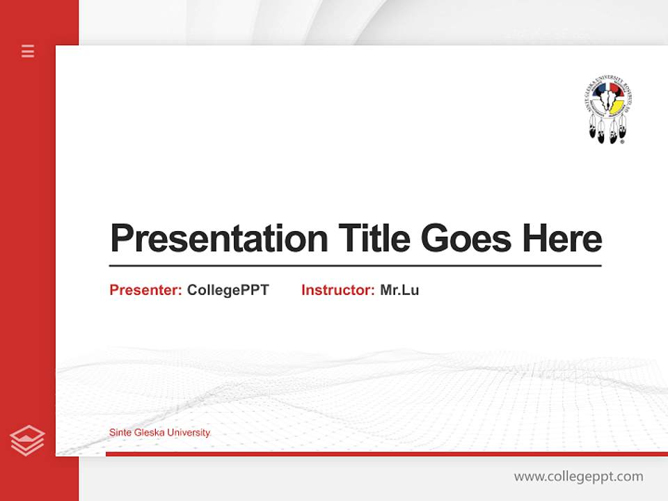 Sinte Gleska University Thesis Proposal/Graduation Defense PPT Template4:3 ratio PPT effect preview image5