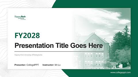Slippery Rock University of Pennsylvania Academic Presentation/Research Findings Report PPT Template