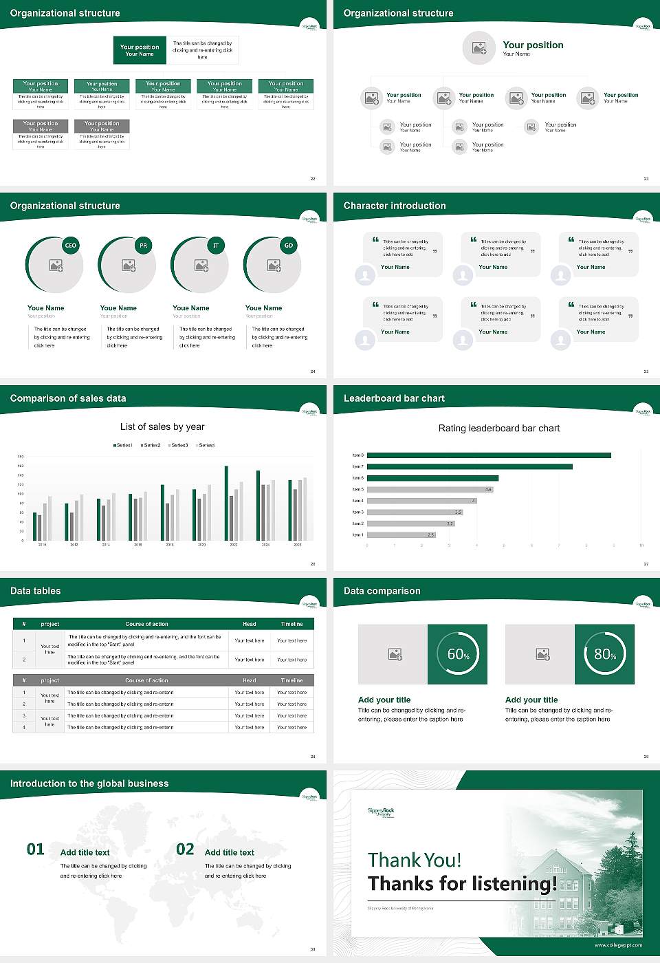 Slippery Rock University of Pennsylvania Academic Presentation/Research Findings Report PPT Template16:9 ratio PPT effect preview image4