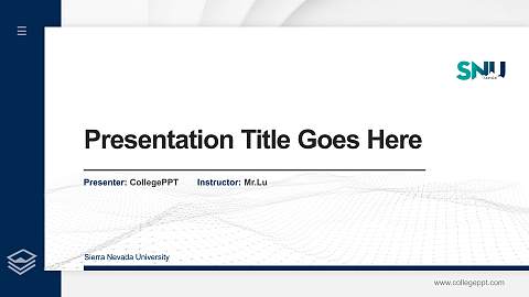 Sierra Nevada University Thesis Proposal/Graduation Defense PPT Template